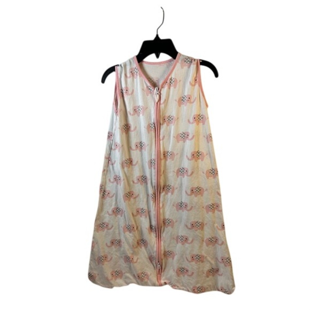 Tillyou Wearable Sack Large 12-18M Pink Elephant Print Cotton Sleep Sack Kids‎